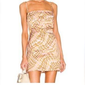 AFRM Doss Pleated-Front A-Line Mini Dress Large